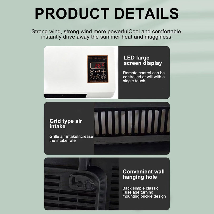 EpiCooler Ventilateur Mural Design — Sans Perçage, Silencieux