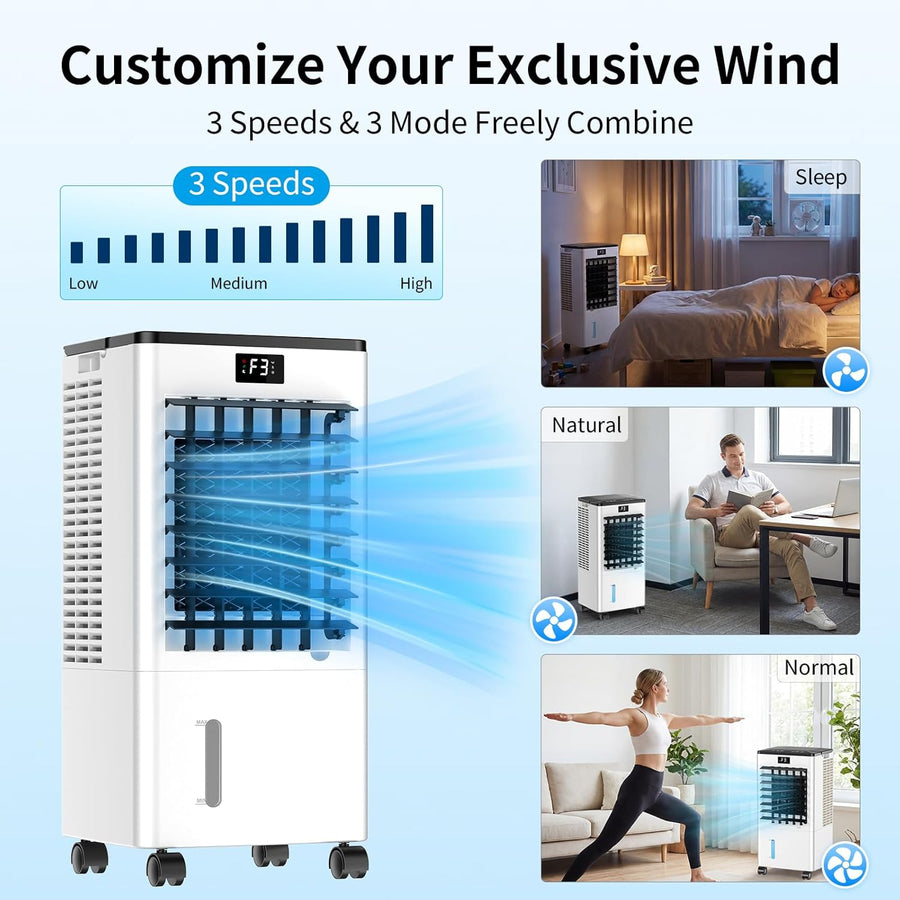 EUHOMY Climatiseur Mobile 4-en-1 7000 BTU — Silencieux 48dB