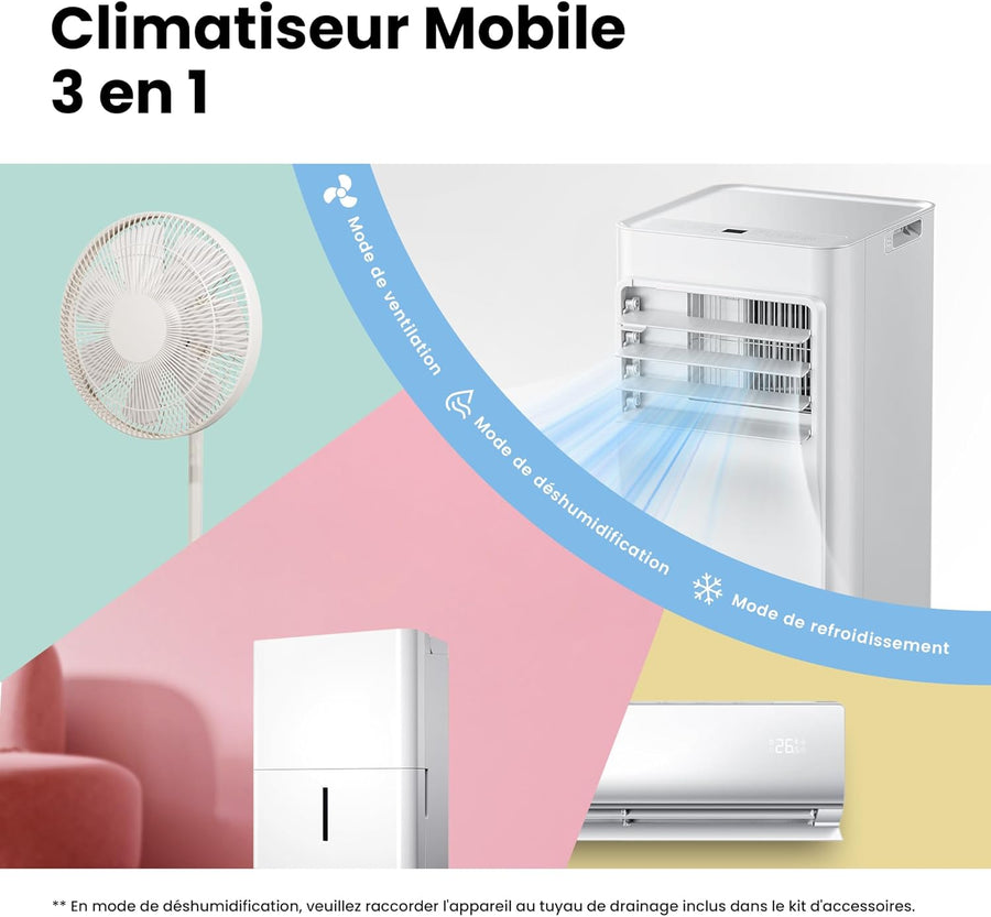 COMFEE' Climatiseur Mobile 7000 BTU — Contrôle App