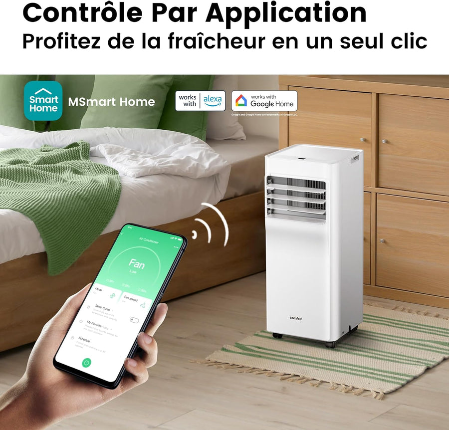 COMFEE' Climatiseur Mobile 7000 BTU — Contrôle App