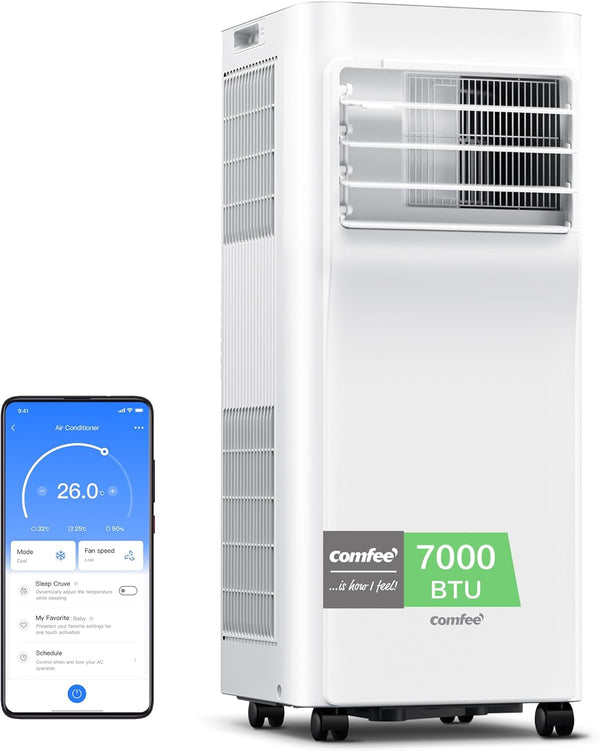 COMFEE' Climatiseur Mobile 7000 BTU — Contrôle App